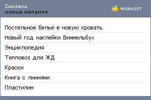 My Wishlist - zuevtema