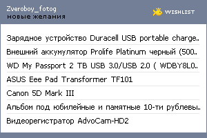 My Wishlist - zveroboy_fotog
