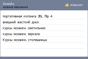 My Wishlist - zzzazuka