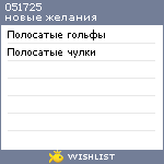 My Wishlist - 051725