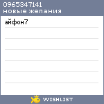 My Wishlist - 0965347141