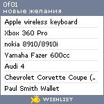 My Wishlist - 0f01