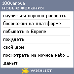 My Wishlist - 100yanova