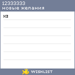 My Wishlist - 12333333