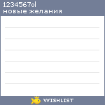 My Wishlist - 1234567ol