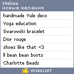 My Wishlist - 14elsea