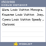 My Wishlist - 15031988