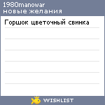 My Wishlist - 1980manowar