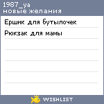 My Wishlist - 1987_ya
