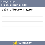 My Wishlist - 22541435