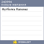 My Wishlist - 240994