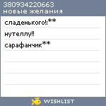 My Wishlist - 380934220663