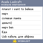 My Wishlist - 3ba5ef74