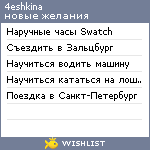 My Wishlist - 4eshkina