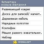 My Wishlist - 4etvertaya