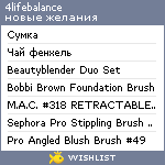 My Wishlist - 4lifebalance