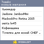 My Wishlist - 7weeks