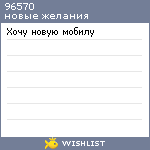 My Wishlist - 96570