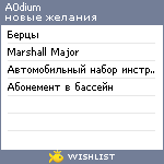 My Wishlist - a0dium