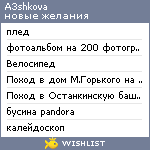 My Wishlist - a3shkova