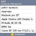 My Wishlist - a99