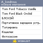 My Wishlist - a_kondrova