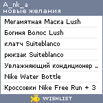 My Wishlist - a_nk_a