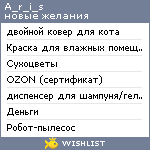 My Wishlist - a_r_i_s