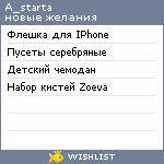 My Wishlist - a_starta