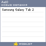 My Wishlist - aa10