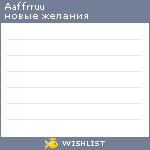 My Wishlist - aaffrruu