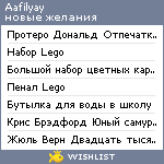 My Wishlist - aafilyay