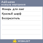 My Wishlist - aakkaanee