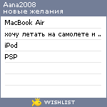 My Wishlist - aana2008