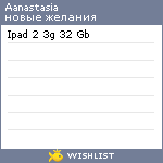 My Wishlist - aanastasia