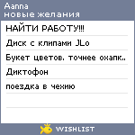 My Wishlist - aanna