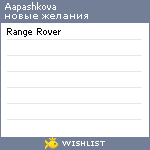 My Wishlist - aapashkova