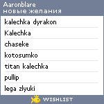 My Wishlist - aaronblare