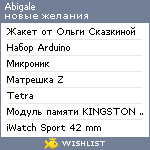 My Wishlist - abigale