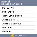 My Wishlist - abokbaeva