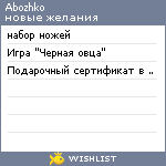 My Wishlist - abozhko