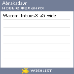 My Wishlist - abrakadavr