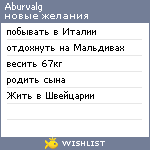 My Wishlist - aburvalg