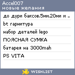 My Wishlist - accel007