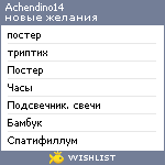 My Wishlist - achendino14