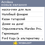 My Wishlist - acrolexa