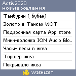 My Wishlist - activ2020