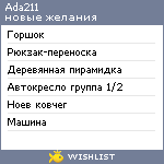 My Wishlist - ada211
