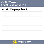 My Wishlist - aefremova