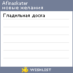 My Wishlist - afinaskater